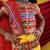 Navratri theme cotton half sleeves kutch work embroidered lehenga choli with dupatta - yellow