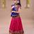 Navratri theme cotton half sleeves kutch work embroidered lehenga choli with dupatta - pink