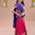 Navratri theme cotton half sleeves kutch work embroidered lehenga choli with dupatta - pink