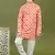 Boys cotton bandhani printed zari embroidered kurta & pyjama set - peach