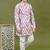 Boys cotton motifs printed zari embroidered kurta & pyjama set - lavender