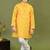 Boys cotton bandhani print kurta & pyjama set - yellow