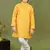 Boys cotton bandhani print kurta & pyjama set - yellow