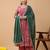 Pink georgette digital floral printed kurta with palazzo and dupatta