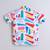 Multicolor abstract printed cotton blend co-ord set