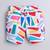 Multicolor abstract printed cotton blend co-ord set