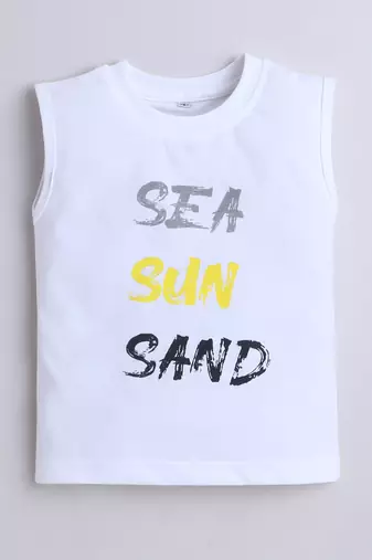 Yellow banana printed cotton blend co-ord set