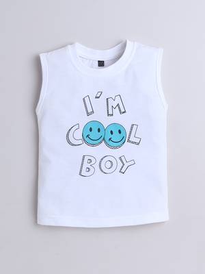 Blue typography printed cotton blend co-ord set 5