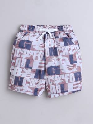 Beige alphabet printed cotton blend co-ord set 4