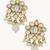 gold plated elegant mop studded ethnic pearl drop stud earrings
