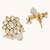 gold plated elegant mop studded ethnic pearl drop stud earrings