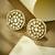 gold plated elegant kundan stone studded & pearl beaded disc studs
