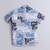 Grey alphabet printed cotton blend co-ord set