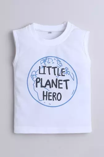 Grey alphabet printed cotton blend co-ord set