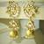 gold plated elegant kundan stone studded & pearl drops mini jhumki dangler earrings
