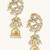 gold plated elegant kundan stone studded & pearl drops mini jhumki dangler earrings