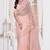 Diamond embroidered resham zari and zarkan work net classic saree in peach for ceremonial