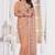 Diamond embroidered resham zari and zarkan work net classic saree in peach for ceremonial