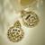 gold plated elegant kundan stone studded & pearl beaded chandbalis