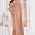 Diamond embroidered resham zari and zarkan work net classic saree in peach for ceremonial