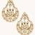 gold plated elegant kundan stone studded & pearl beaded chandbalis