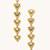 18k gold plated crystal stone studded triangular drop sleek earrings