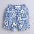 Blue alphabet printed cotton blend co-ord set