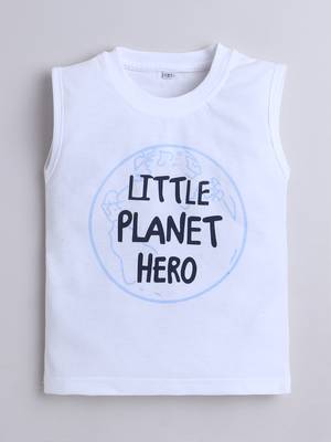 Blue alphabet printed cotton blend co-ord set 5