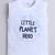 Blue alphabet printed cotton blend co-ord set