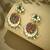 gold plated exquisite kundan stone studded & pearl beaded floral traditional chandbalis