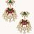 gold plated exquisite kundan stone studded & pearl beaded floral traditional chandbalis