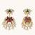 gold plated exquisite kundan stone studded & pearl beaded floral traditional chandbalis