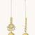 gold plated floral jhumki kundan studded kanauti earrings