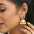 gold plated gulabi noor jhumki earrings