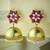 gold plated gulabi noor jhumki earrings