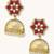 gold plated gulabi noor jhumki earrings
