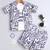 Beige alphabet printed cotton blend co-ord set