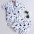 White abstract printed cotton blend co-ord set