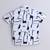 White abstract printed cotton blend co-ord set