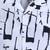 White abstract printed cotton blend co-ord set