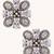 gold plated crystal & zircon stone studded floral studs