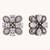 gold plated crystal & zircon stone studded floral studs