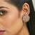 gold plated round stud earrings