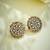 gold plated round stud earrings