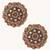 gold plated round stud earrings