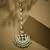 gold plated kundan green maang tikka