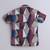 Maroon abstract printed cotton blend co-ord set