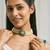 Pearl beaded jade stone choker necklace