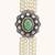 Pearl beaded jade stone choker necklace