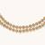 gold plated zircon studded enamel embellished dual layered necklace set